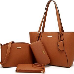 Women Fashion Handbags Wallet Tote Bag Shoulder Bag Top Handle Satchel Purse Set